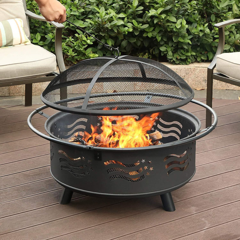 Latitude Run® Steel Charcoal Fire Pit Wayfair Canada